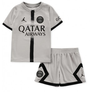 Paris Saint-Germain kläder Barn 2022-23 Bortatröja Kortärmad (+ korta byxor)
